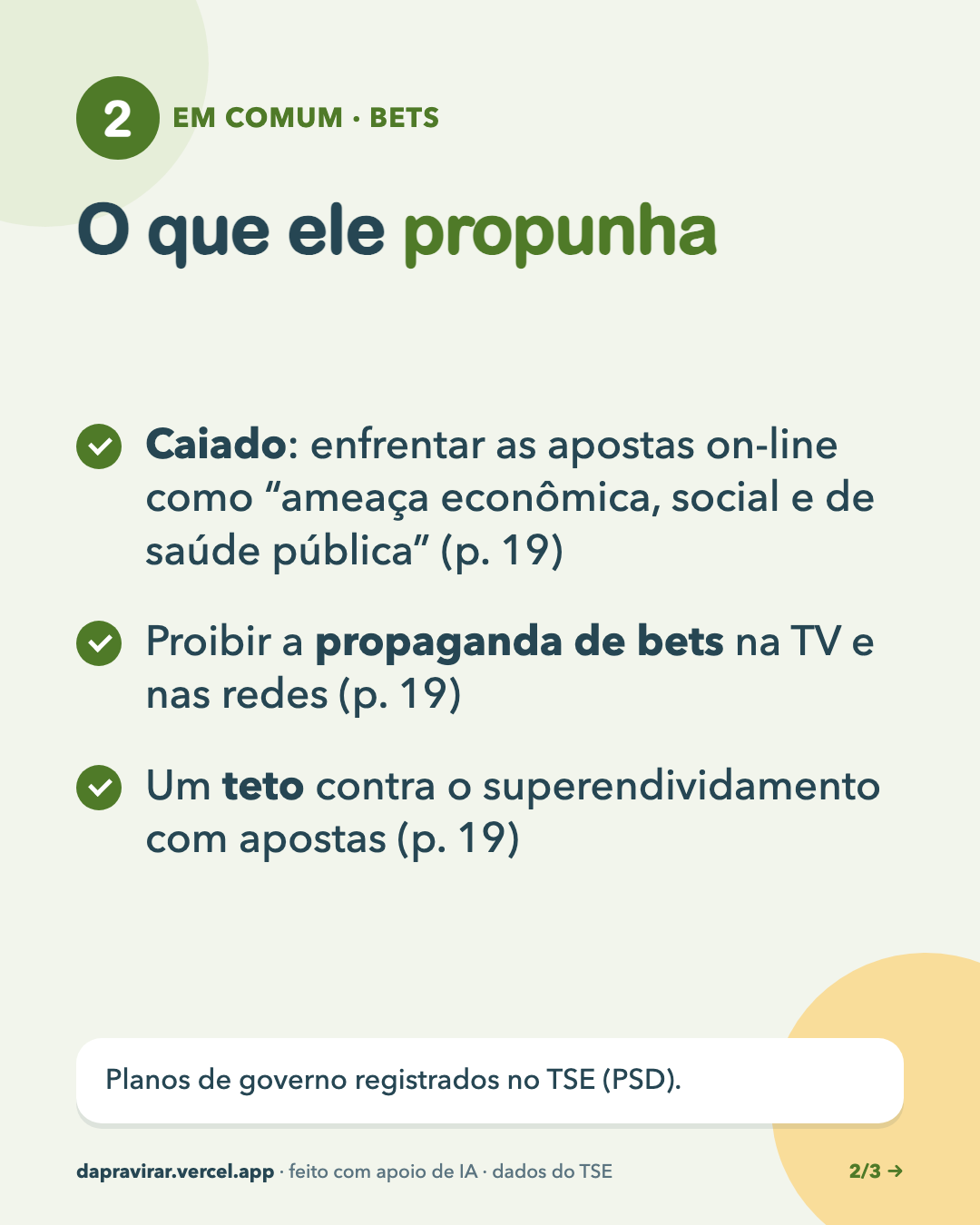 Bets: o Caiado também via o problema · 2/3